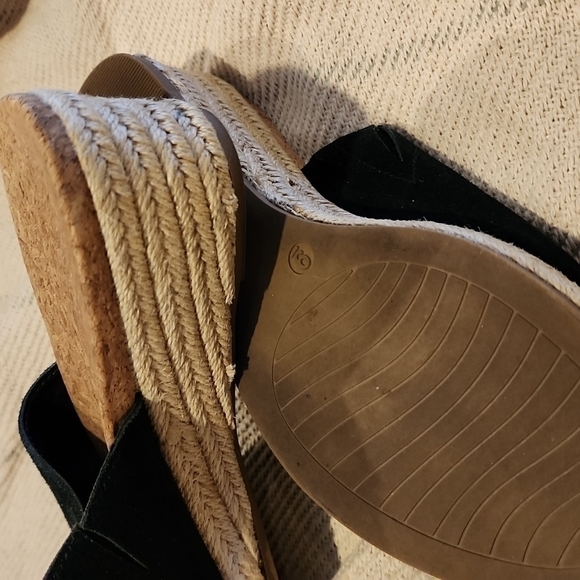 Bjorndal cork and jute wedge heel sandal size 9 black - Picture 4 of 6